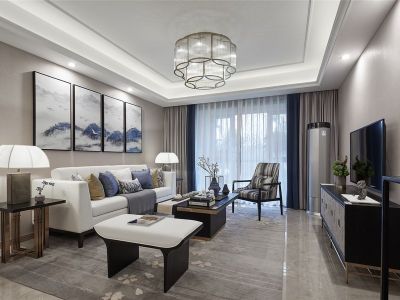 融创鼎湖府86平新中式风装修案例