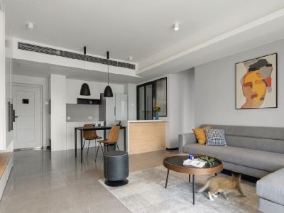 平昌颐和春天现代风格122平米三居室装修案例