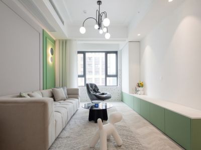 华兴·优筑·天誉现代风格100平米三居室装修案例