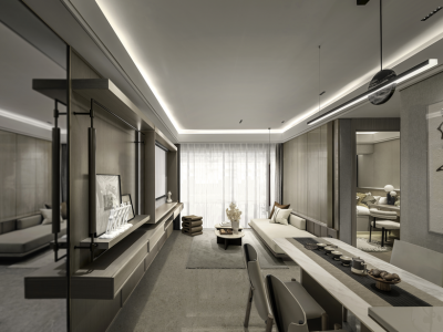 真龙华府105现代风装修案例