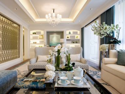 华耐翡翠源100平简欧三居装修案例