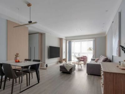 泉水苑小区108平米简约三室装修案例