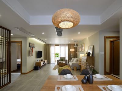 兰顿庄园103平日式三居装修案例