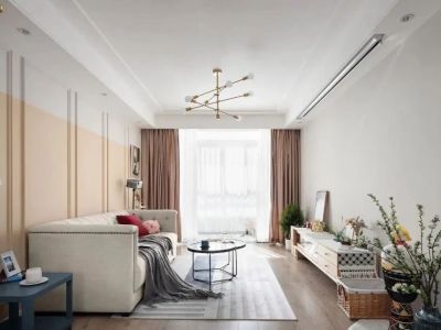 永恒长城里125平混搭风格三居装修案例