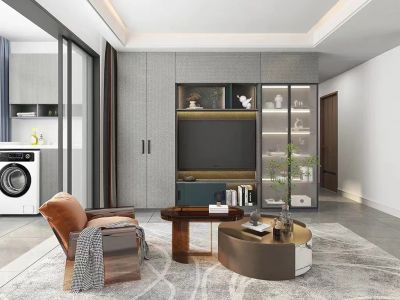 江悦明珠120平四居室现代轻奢装修案例