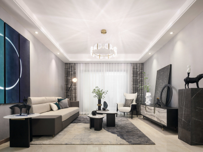 滨江明珠124平现代风装修案例