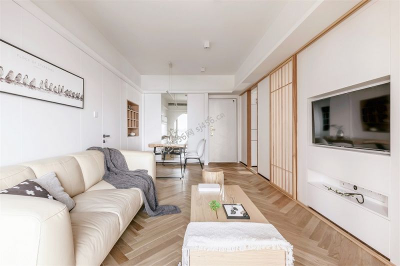 101平米日式风格客厅三居室装修效果图