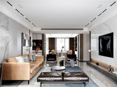 天誉誉府168㎡五居室极简风格装修案例