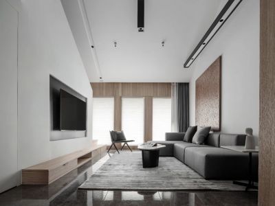 金茂智慧科学城112平简约风格三居室装修案例