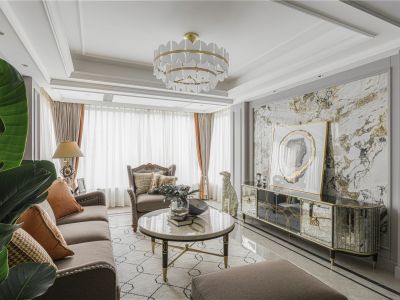 西泽园北区108平现代美式三居装修案例