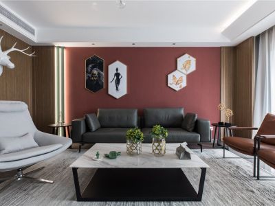 御景园98平米现代三居装修案例