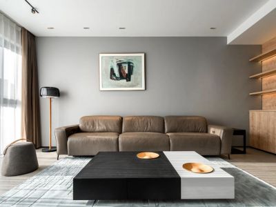 长房国际广场105平简约风格三居室装修案例