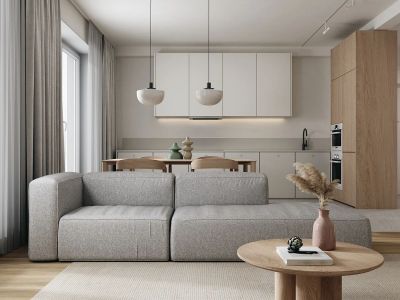 万科中天西湾汇85平简约风格二居室装修案例