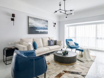 恒大雍河湾120㎡三居室现代风格装修案例