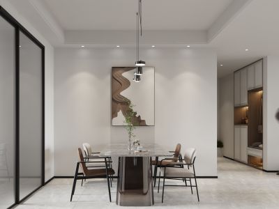 星河城学府128平米现代简约三居室装修案例