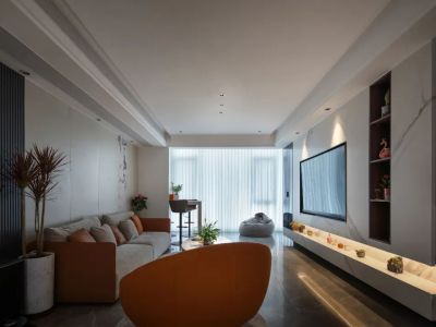 国赫天著135平现代简约三居室装修案例