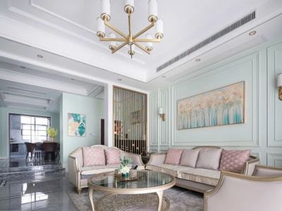 福美十号院211平米现代美式复式装修案例