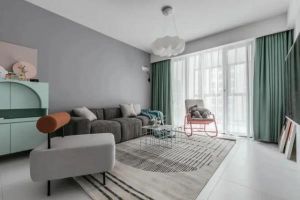 [达州梦想家装饰]旧房翻新：玻璃隔断+撞色设计，空间宽敞明亮