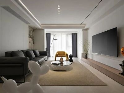 乐基国际社区130㎡三居室现代风格装修案例