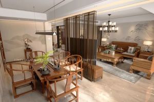 [菏泽城市人家装饰]设计案例 / 毛胡同170㎡中式风格设计