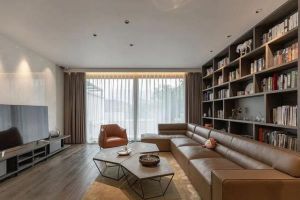 [大连龙发装饰]160㎡装修案例，将客厅装成图书馆！