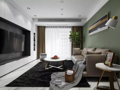 中联大厦120㎡三居室现代风格装修案例