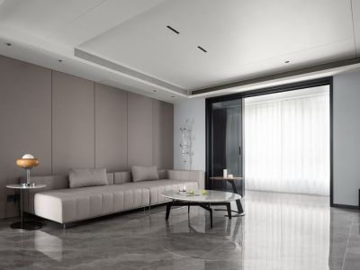 国宾半岛120平米现代风三居装修案例