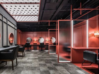 理发店200平米绚丽风装修案例