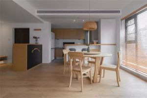 [达州晴星装饰]120㎡简约原木设计，矮柜隔断设计，空间更开阔！