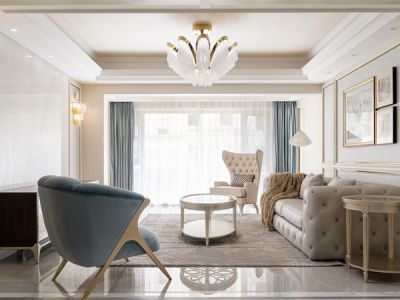 怡康苑155m?三居室现代轻奢装修案例
