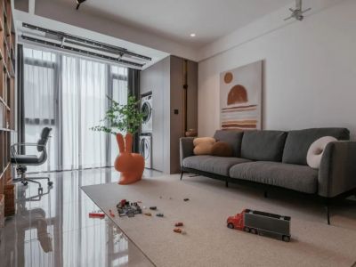 天河悦城118平米现代三居室装修案例