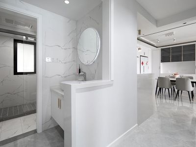 首开国风华韵129平三居室现代风格装修案例