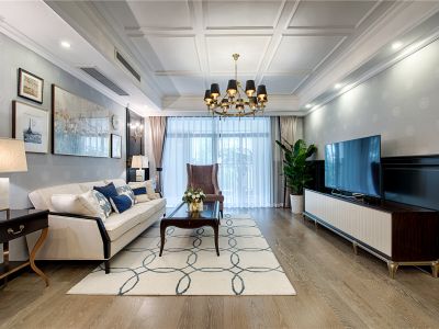 锦绣蘭院混搭风格107平米三室两厅装修案例