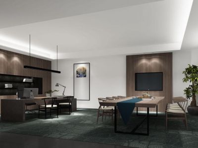 300平中式风格办公室装修案例