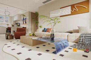 [菏泽城市人家装饰]设计案例 / 中北新都心130㎡现代奶油风设计