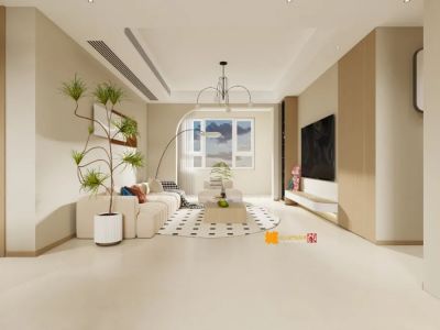 设计案例 / 中北新都心130㎡现代奶油风设计