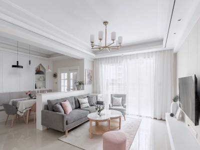 江湾豪庭87平米北欧三居装修案例