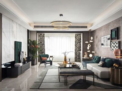 万华城市花园148平中式风格四居室装修案例