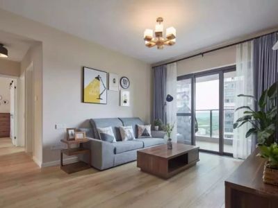 荣盛香榭兰庭88㎡三居室简约风格装修案例