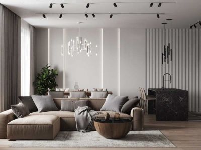 翡翠城127㎡三居室现代风格装修案例