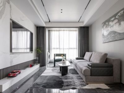 太原龙湖天钜现代风格85平米二居室装修案例