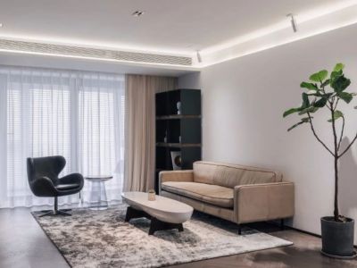 御景湾现代风格116平米三居室装修案例