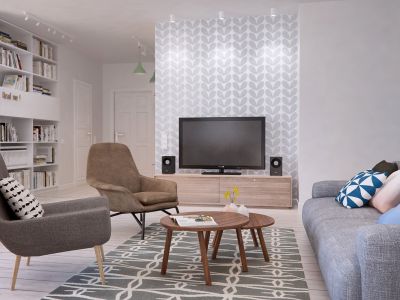 金地·卿云台北欧风格130平米三居室装修案例