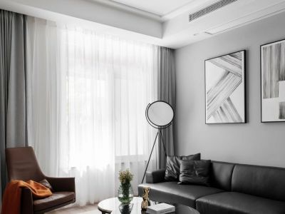 万科都荟现代风格136平米三居室装修案例