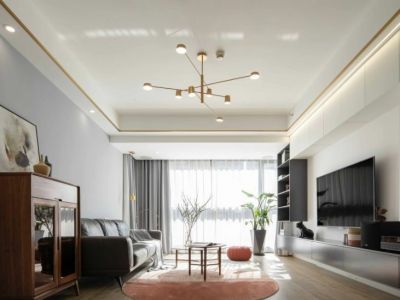 保利·天珺现代风格128平米三居室装修案例