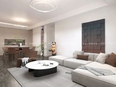 奥泽·幸福里170㎡现代简约风格四居室装修案例