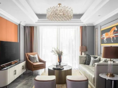 锦湘南郡124平现代风格装修案例