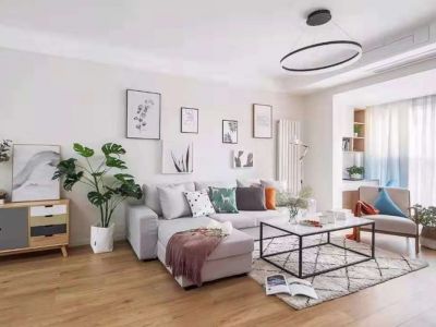 太原龙湖天钜北欧风格88平米二居室装修案例