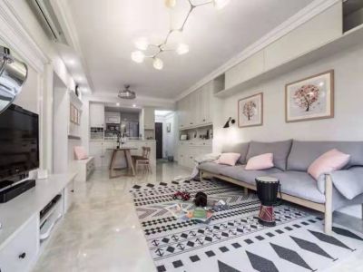 保利珑樾现代风格108平米三居室装修案例