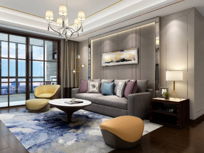 新天地金色时光109平现代风格装修案例